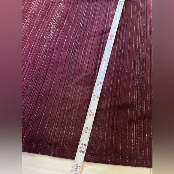 NWT R&M RICHARDS Plus Size 22W Wine Metallic 3pc Fly Away Jacket Pant Suit - Picture 7 of 11